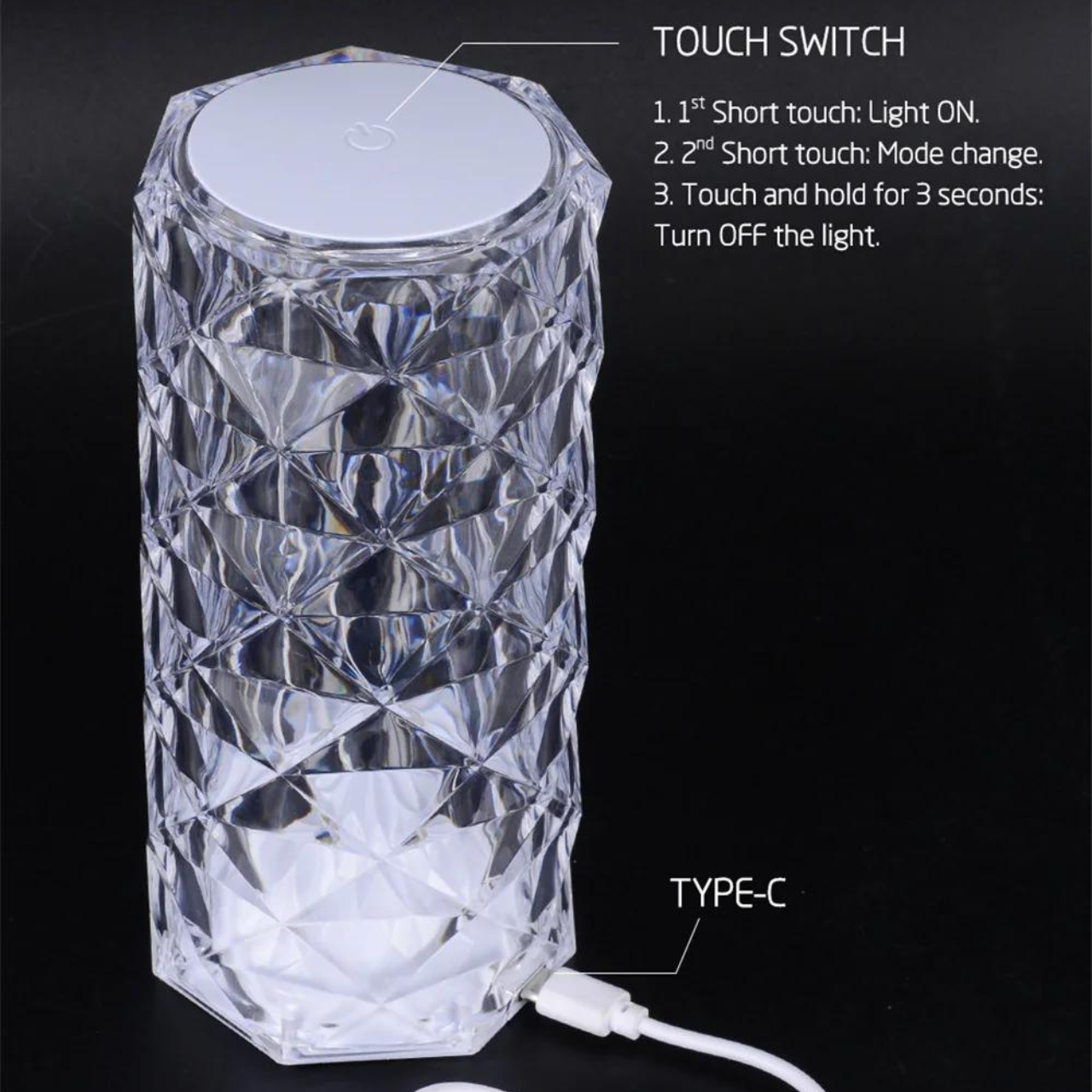 Crystal Table Lamp Night Light