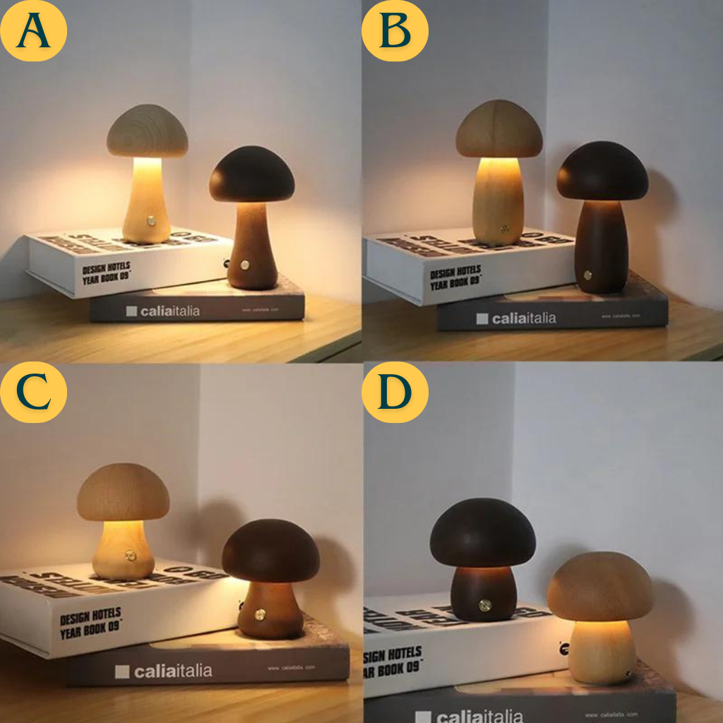 Mushroom Bedside Table Lamp four size options 