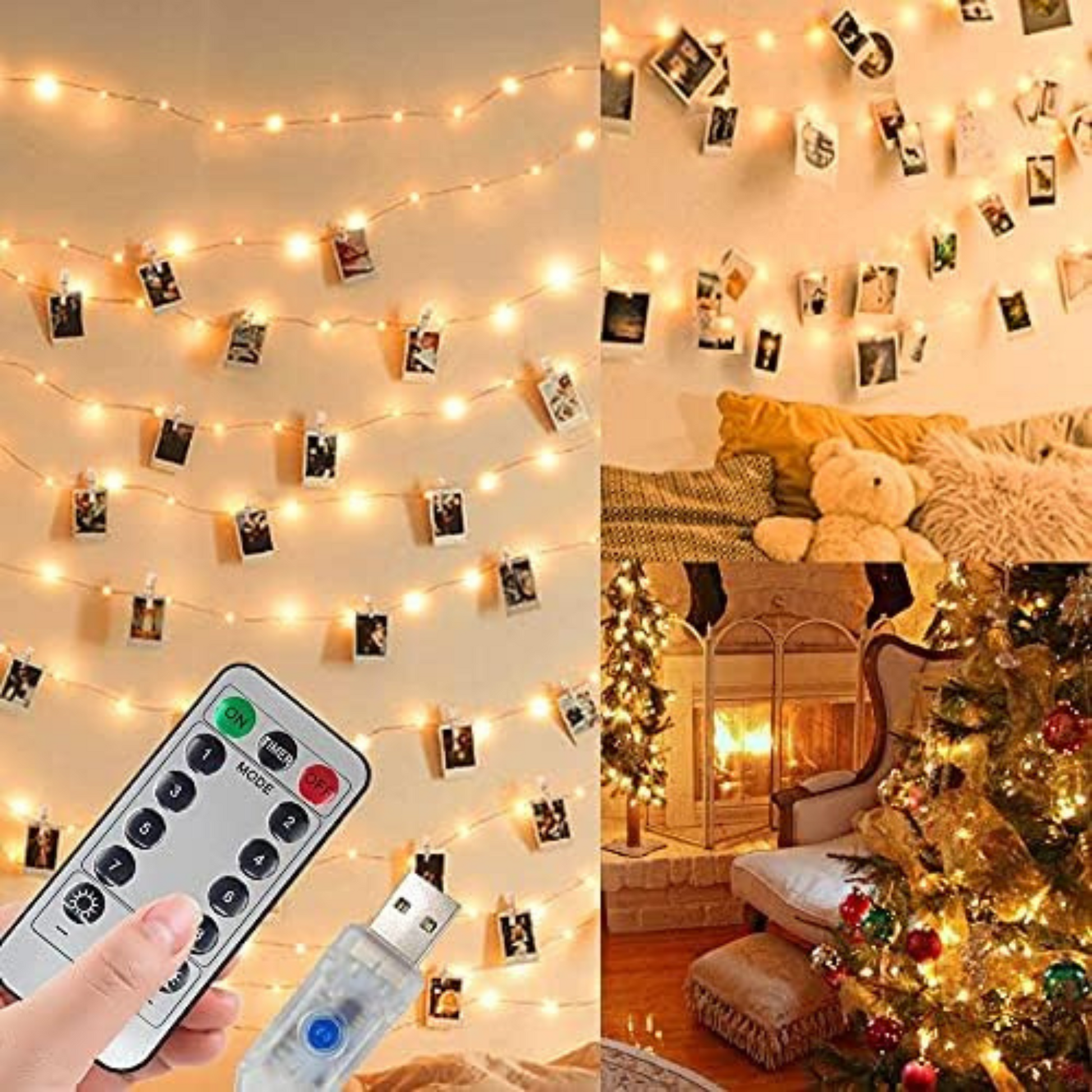 Photo Clip String Lights with remote 