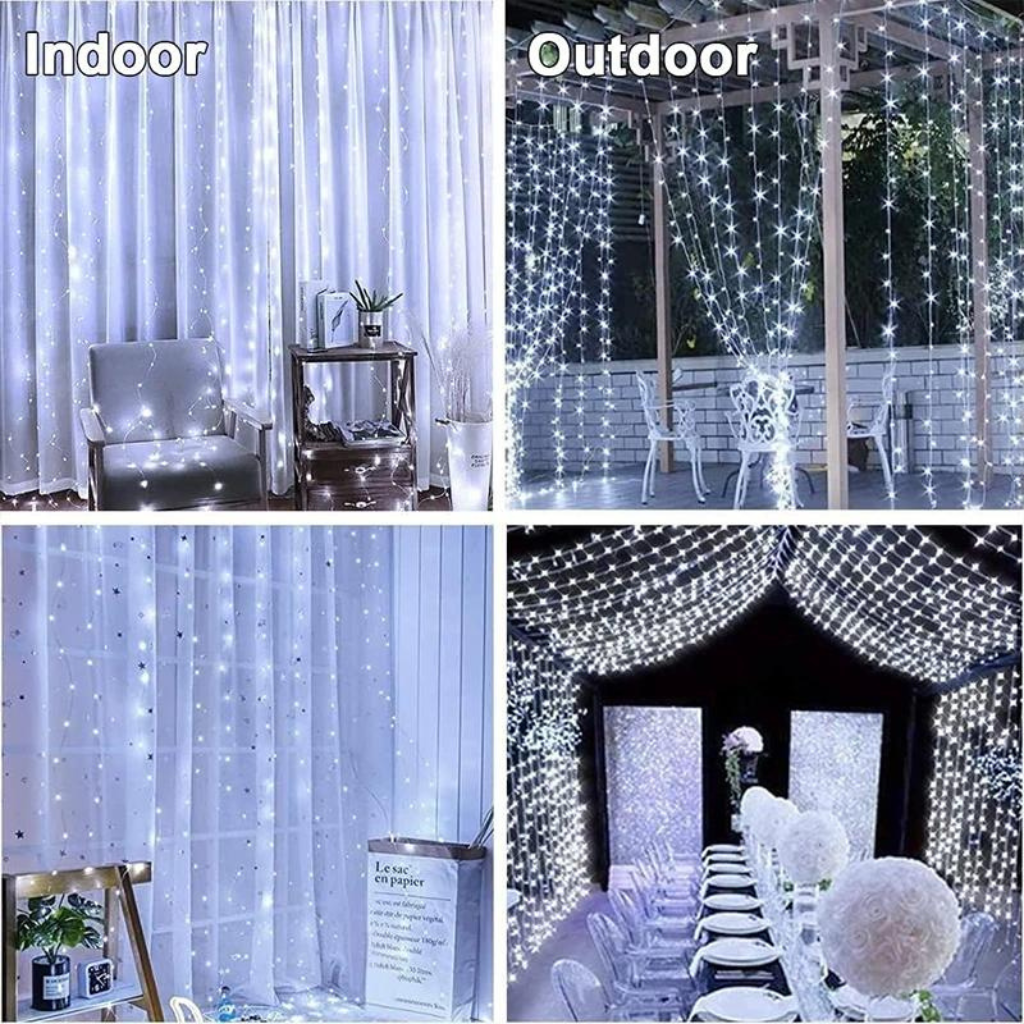 Fairy Curtain String Lights white for wedding