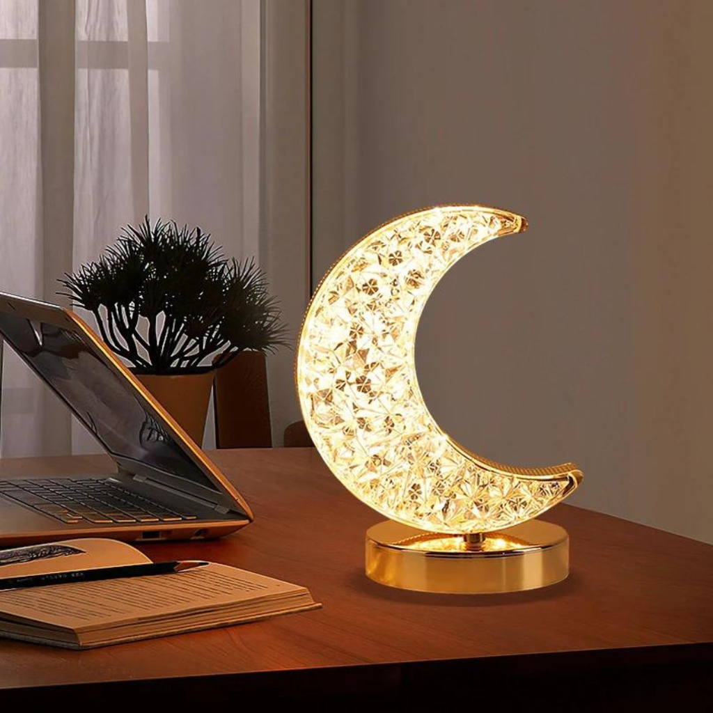 Crescent Moon night light on a desk