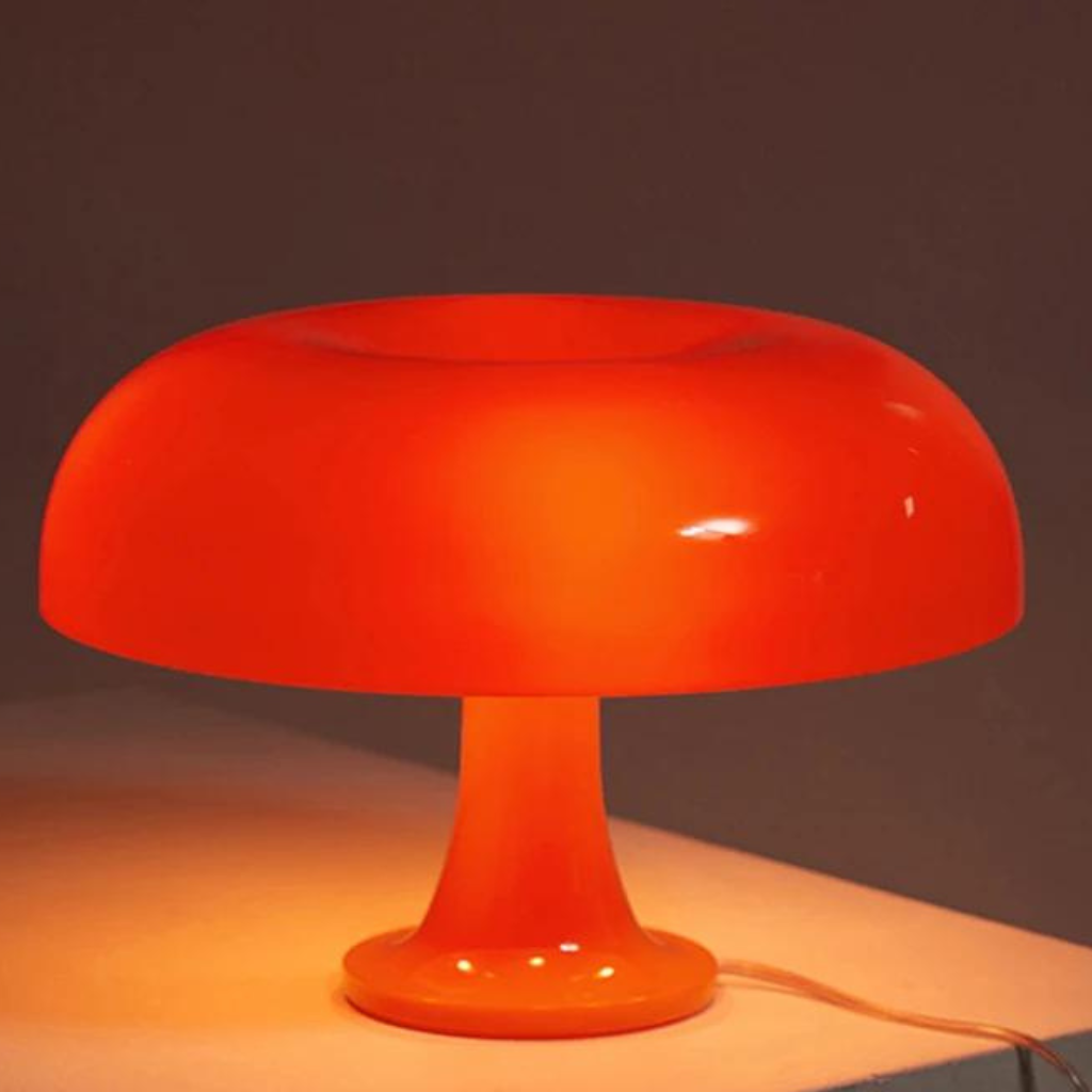 Burnt orange Modern Mushroom Lamp