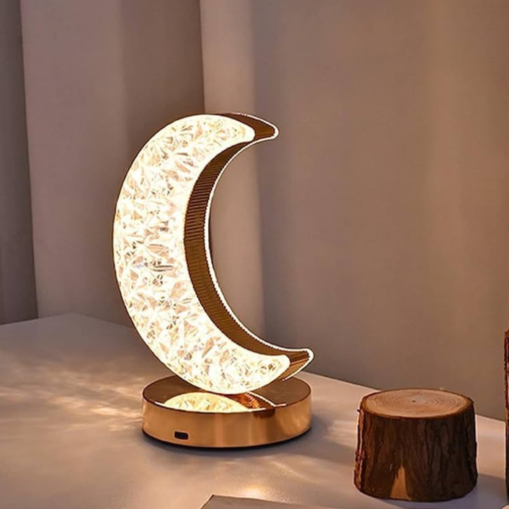 Crescent Moon night light on a desk