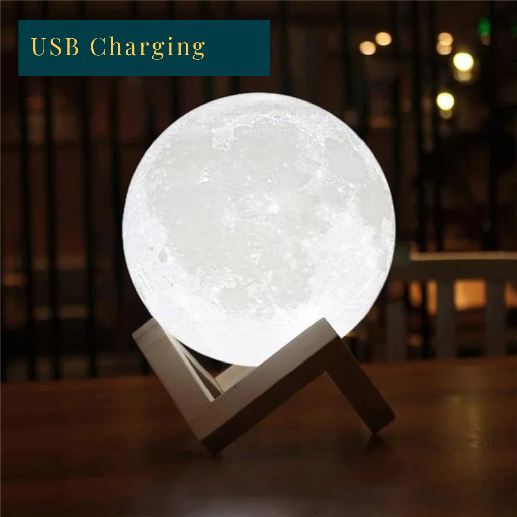 Moon Lamp charging via USB