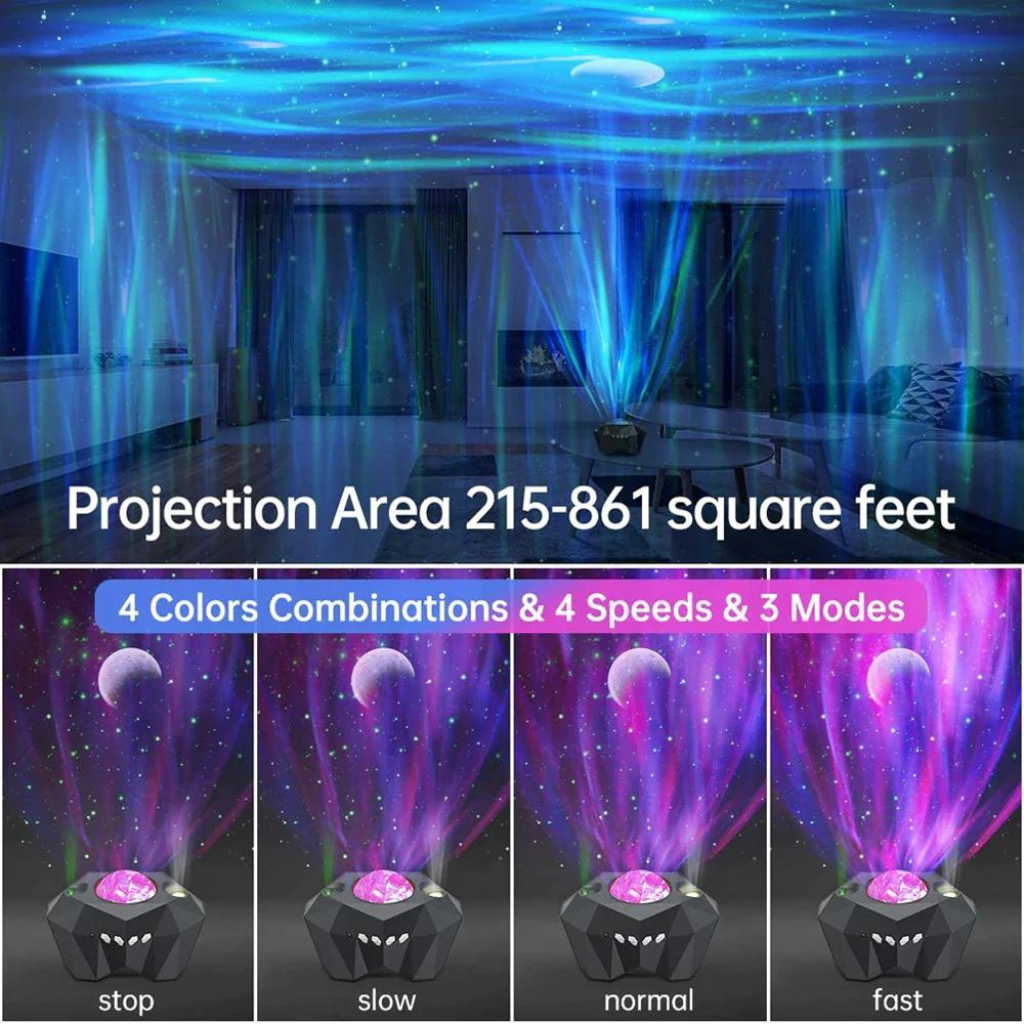 Star Lights & Galaxy Projector different speeds and modes