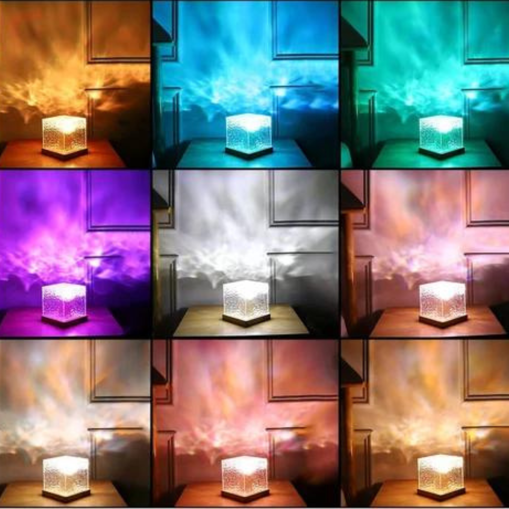 water ripple night light displaying 9 different colors