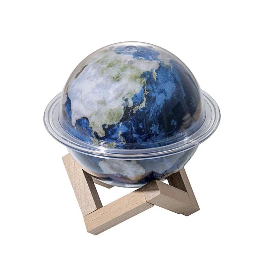 Galaxy Humidifier on a wooden stand