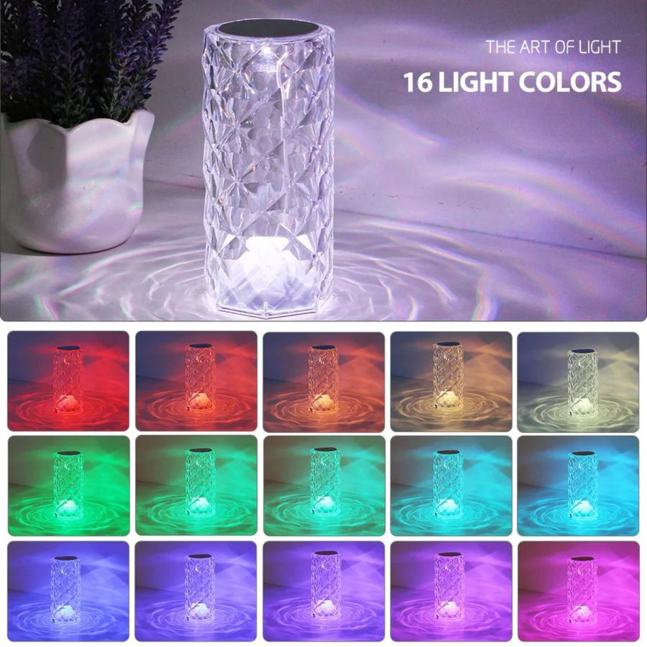 Crystal Table Lamp Night Light