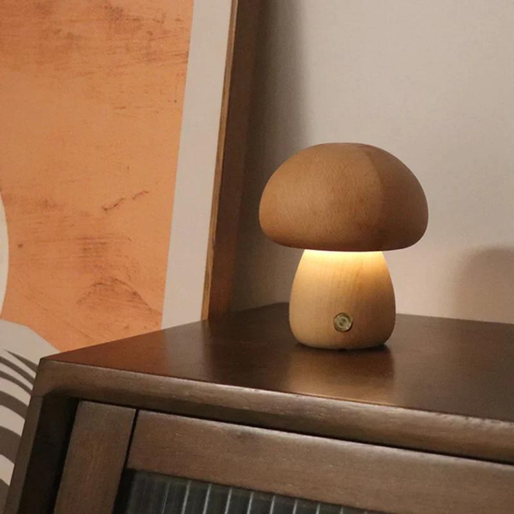 short Mushroom Bedside Table Lamp